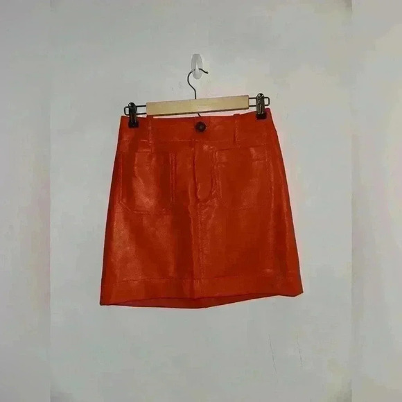 Anthropologie Maeve The Collette Faux Leather Mini Skirt, XXS, Never worn - Picture 1 of 4
